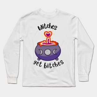 Lesbian Witch Halloween Vibe Long Sleeve T-Shirt